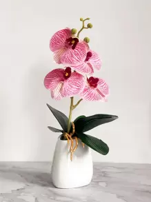 1pc Artificial Phalaenopsis, Faux Phalaenopsis Branch, Artificial Flower Stem, Vase Not Include - Multicolor - View 1