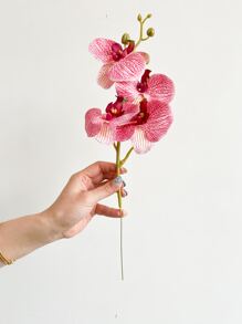 1pc Artificial Phalaenopsis, Faux Phalaenopsis Branch, Artificial Flower Stem, Vase Not Include - Multicolor - View 2