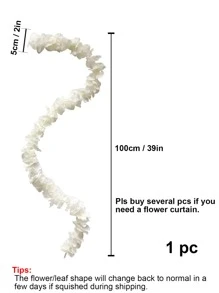 1 件 / 5 件 39 英寸人造丝紫藤藤蔓悬挂花桉树背景装饰花环家居户外婚礼拱门花园墙壁装饰、假植物、秋季装饰、房间、书桌、花园装饰、房间装饰用品、情人节、礼物 - 白色 - 查看 6