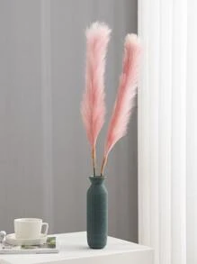 1 Giả Cỏ Pampas, Lớn Lông Tơ Nhân Tạo Bulrush Cỏ Sậy Cho Bình Chất Độn, Trang Trại Nhà Trang Trí Lễ Cưới - Hồng - Xem 3