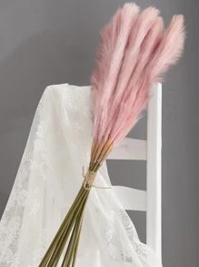 1 Giả Cỏ Pampas, Lớn Lông Tơ Nhân Tạo Bulrush Cỏ Sậy Cho Bình Chất Độn, Trang Trại Nhà Trang Trí Lễ Cưới - Hồng - Xem 5