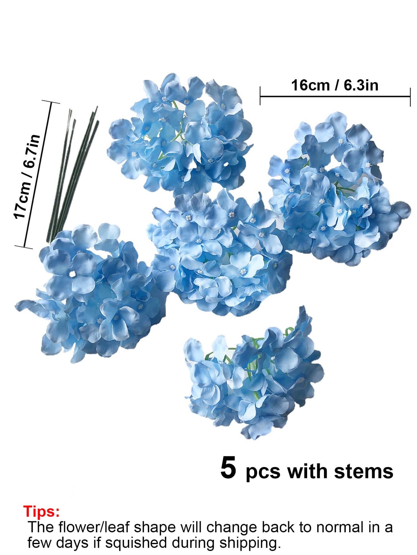 5/10/20pcs Hydrangea Artificial Flower Heads With Stems,Fake Hydrangea Flowers, Table Arrangement Decoration Silk Flower, Blue Fake Flower For Home Office Party Wedding, Fake Plants, Spring Decor, Room, Desk, Garden Decor, Room Decoration Stuff, Valentine Day, Gift Gifts Birthday Graduation