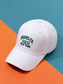 Mũ lưỡi trai unisex thêu logo Y2K BROOKLYN NEW YORK, chống nắng, thoáng khí, kiểu mũ trượt tuyết, lý tưởng cho các hoạt động ngoài trời hàng ngày, mùa hè, bãi biển, kỳ nghỉ. - trắng - Xem 2