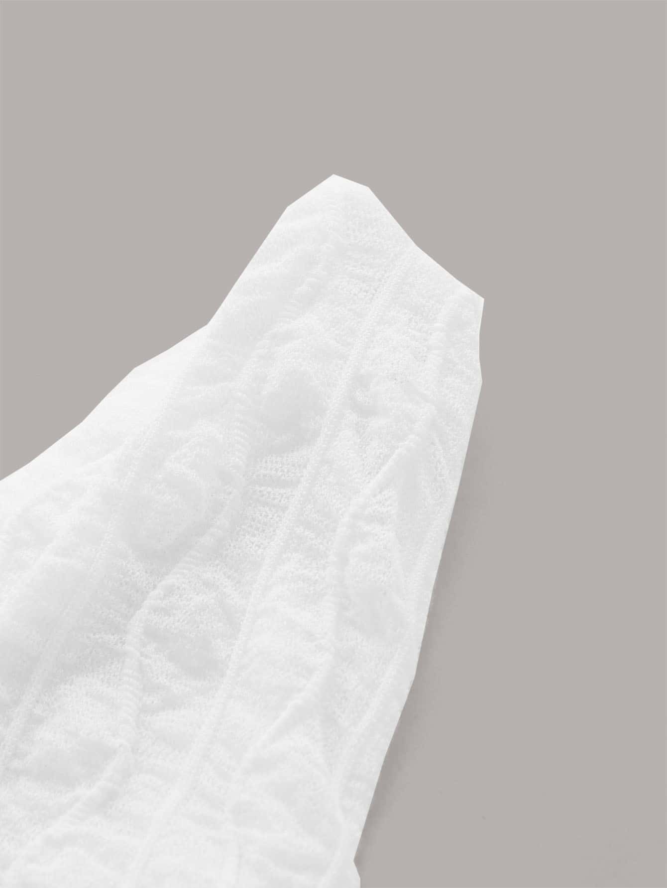 SHEIN ICON Top sans manches à nœud dos-nu texturé - Blanc - Voir 4