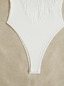 SHEIN Essnce 流蘇邊吊帶連體衣不附腰帶