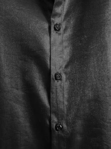 Manfinity AFTRDRK Men Button Up Satin Shirt - Black - View 5