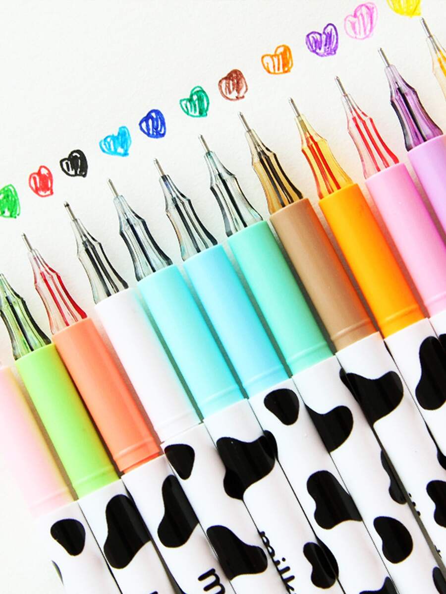 1 套 3 件隨機顏色鑽石尖 0.38 毫米中性墨水筆,用於中性書寫和簽名 - 彩色 - 查看 1