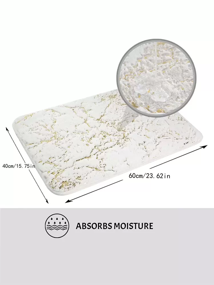 Metallisk plyschabsorberande badrumsmatta heminredning golvmatta utomhusmatta dörrmatta höstdekor badrumstillbehör skolstart entrédekor - Multifärgad - Visa 3