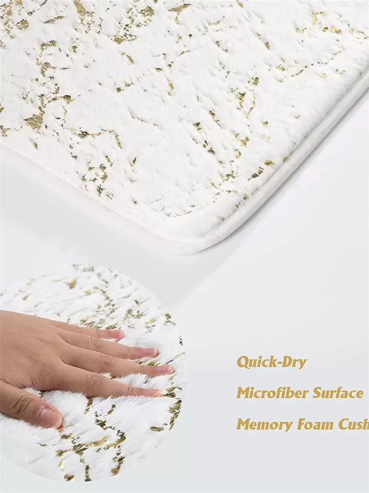 Metallisk plyschabsorberande badrumsmatta heminredning golvmatta utomhusmatta dörrmatta höstdekor badrumstillbehör skolstart entrédekor - Multifärgad - Visa 4