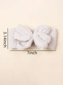3pcs/Set Baby Bow Headbands, Warm Stretchy For Holidays & Parties, Autumn/Winter Love Valentine - Multicolor - View 4