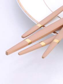 4pcs Two Tone Cutlery Set - Pink - View 5