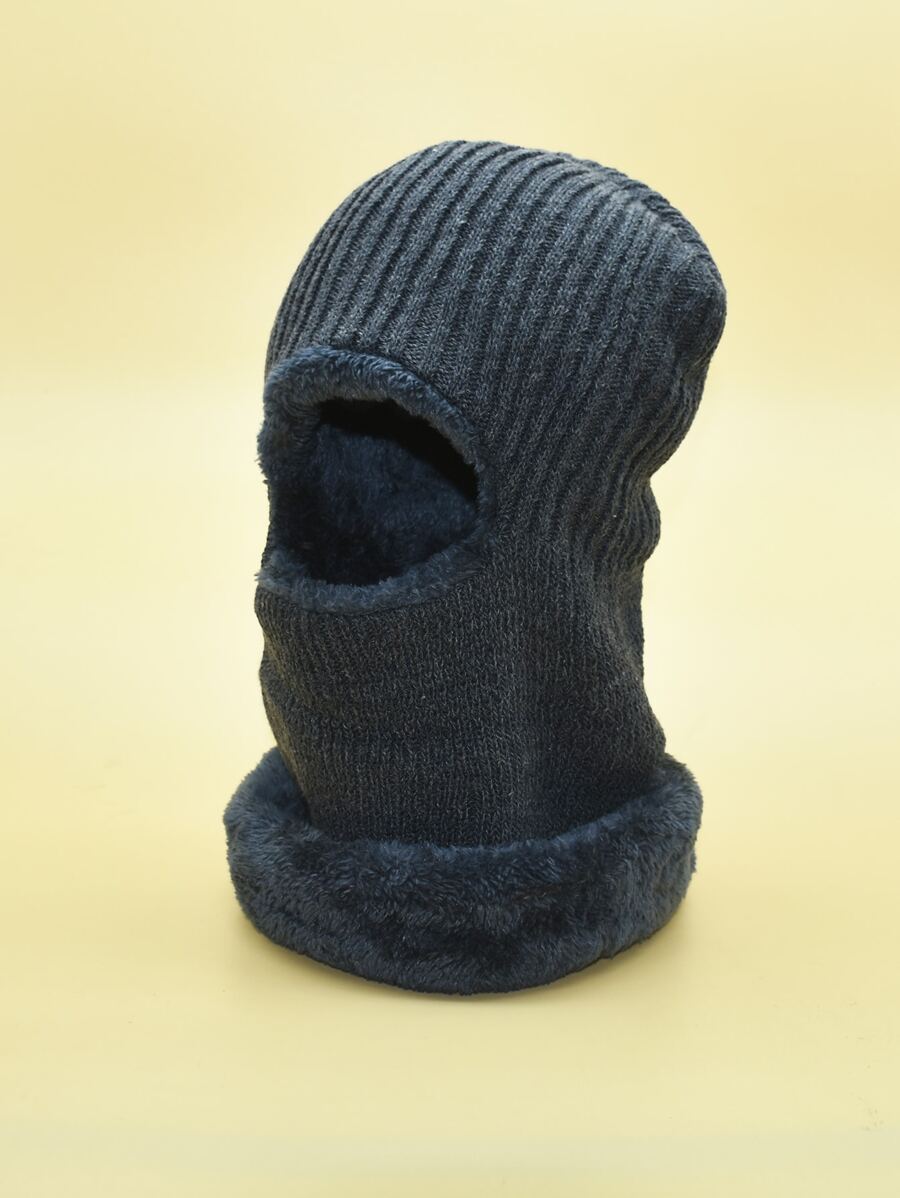 Kids Plush Lined Balaclava Cap - Grey - View 1