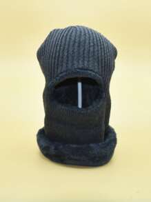 Kids Plush Lined Balaclava Cap - Grey - View 2