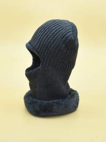 Kids Plush Lined Balaclava Cap - Grey - View 3