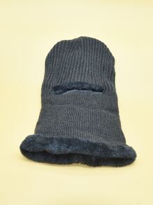 Kids Plush Lined Balaclava Cap - Grey - View 4