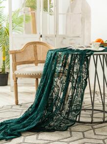 Khăn trải bàn ren hoa - Màu xanh lá cây đậm - Xem 2