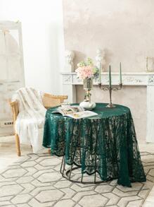Khăn trải bàn ren hoa - Màu xanh lá cây đậm - Xem 6