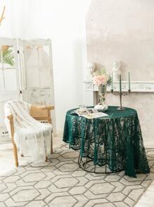 Khăn trải bàn ren hoa - Màu xanh lá cây đậm - Xem 8