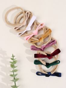 8pcs Baby Knot Decor Hair Tie - Multicolor - View 1