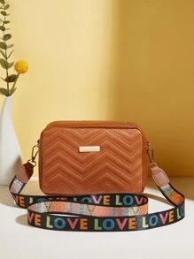 防水、輕巧、商務休閒迷你 V 型金屬裝飾方形包適合青少年女大學生、菜鳥和白領，非常適合辦公室、大學、工作、商務、通勤 - 棕色 - 查看 5