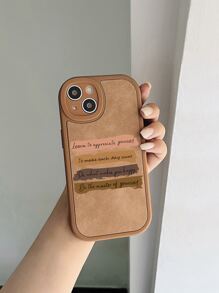 Slogan Graphic Phone Case - Multicolor - View 1