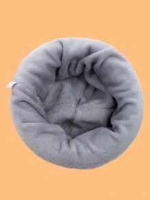 URGENTMAN 1pc Men's Simple Knitted Hat With Plush Lining - Grey - View 4