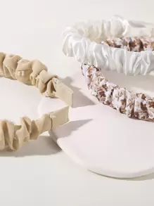 3pcs Ditsy Floral Print Ruffle Headband Boho,Hairband,Hair Hoop Headbands Hair Accessories Head Accessories - Multicolor - View 4