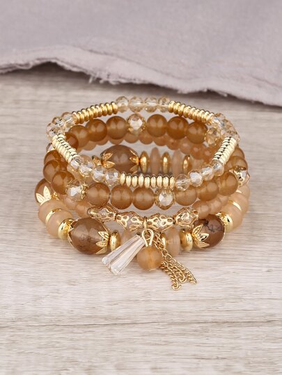 سوارات مزينة بحجر الكريستال متنوعة الألوان ، سوار مرصع بالخرز الكاذب وعرق اللؤلؤ والفرقة والهدية المجوهراتية للنساء