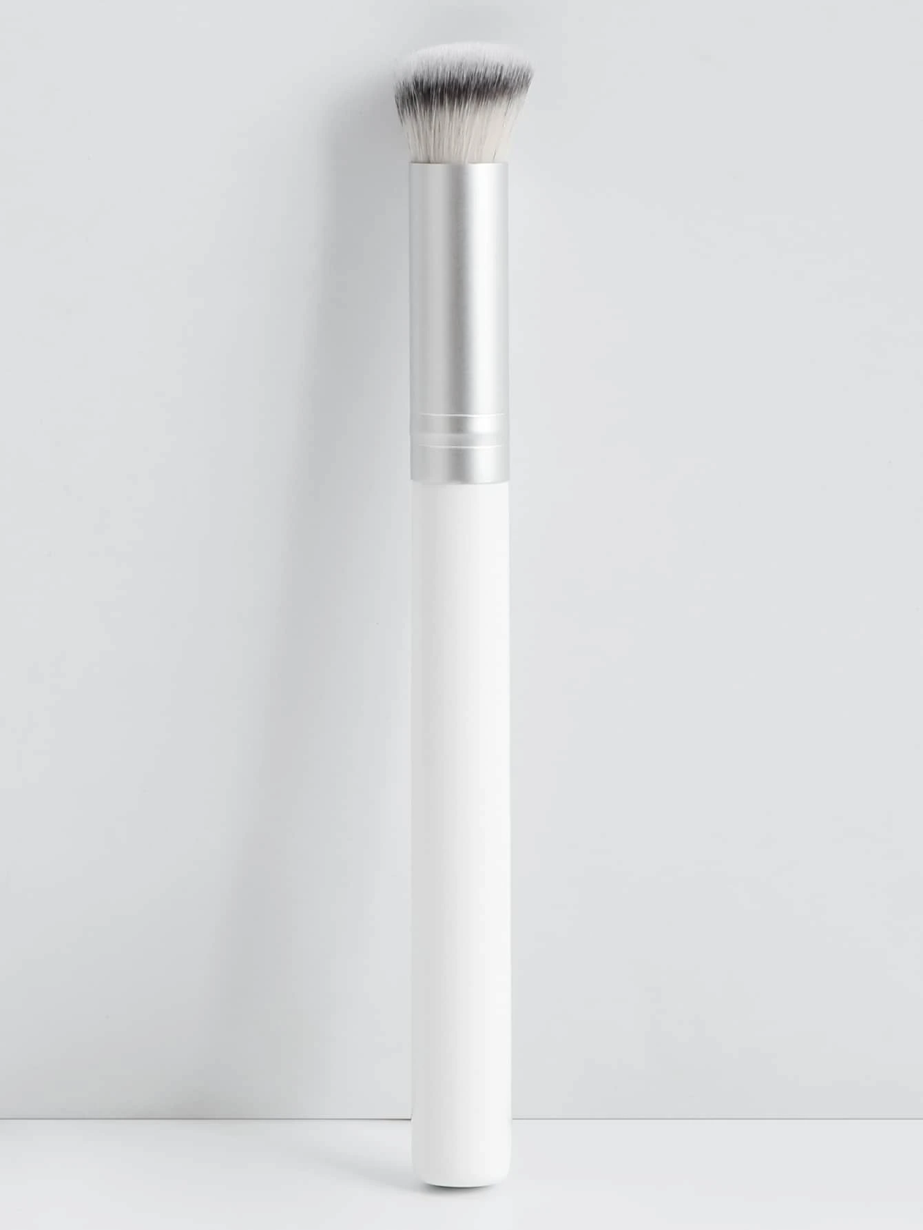 Cọ che khuyết điểm, 1 chiếc cọ trang điểm bằng gỗ cổ điển có thể tái sử dụng để trang điểm, dùng cho phấn phủ, mỹ phẩm trang điểm mặt - trắng - Xem 1