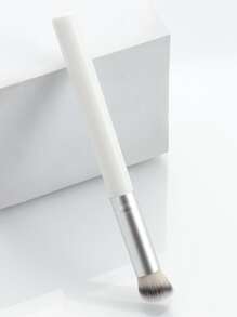 Cọ che khuyết điểm, 1 chiếc cọ trang điểm bằng gỗ cổ điển có thể tái sử dụng để trang điểm, dùng cho phấn phủ, mỹ phẩm trang điểm mặt - trắng - Xem 2