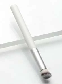 Cọ che khuyết điểm, 1 chiếc cọ trang điểm bằng gỗ cổ điển có thể tái sử dụng để trang điểm, dùng cho phấn phủ, mỹ phẩm trang điểm mặt - trắng - Xem 3