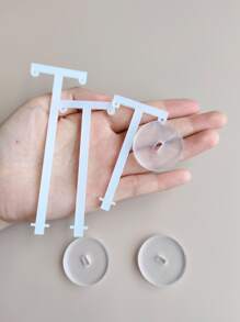 3件套透明可拆卸耳环收纳架，情人节/开学礼物 - 無色 - 查看 8