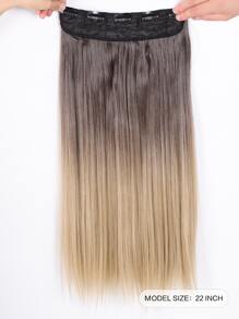 Klipsli Uzun Düz Sentetik Saç Uzantıları - Nhiều màu - Xem 2