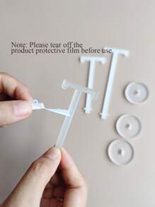 3件套透明可拆卸耳环收纳架，情人节/开学礼物 - 無色 - 查看 2