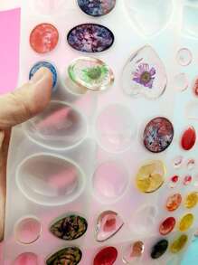 1pc Heart & Geometric Shaped DIY Silicone Mold - White - View 6