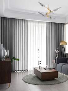 素色單片窗簾 - 灰色 - 查看 6