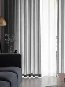 素色單片窗簾 - 灰色 - 查看 7