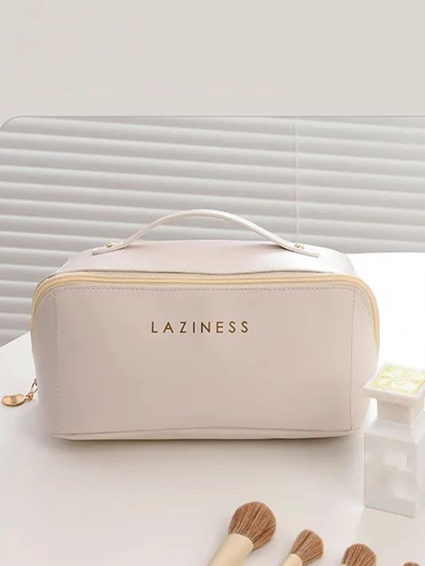 Letter Graphic Makeup Bag , Travel Essentials