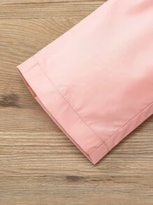 Young Girl Textured Sleeve Tee & Belted Pants - Multicolor - View 5