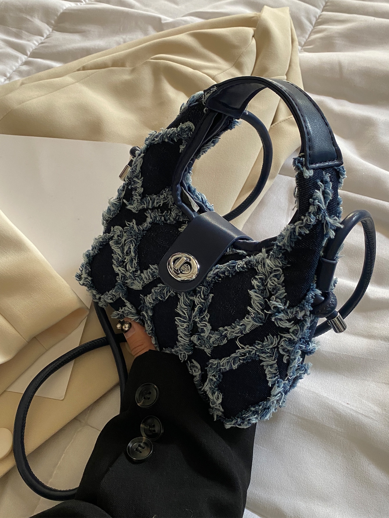 Denim Hobo Bag