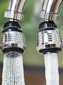 Kitchen gadgets 2/3 Mode Faucet 360 Degree Rotation Filter Extension Tube Shower Water Saving Tap Universal Kitchen Accessories - Silver - View 3