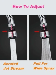 Kitchen gadgets 2/3 Mode Faucet 360 Degree Rotation Filter Extension Tube Shower Water Saving Tap Universal Kitchen Accessories - Silver - View 4