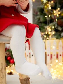 聖誕1雙嬰兒素色襪子