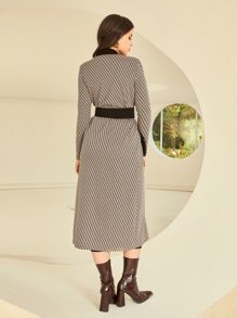 Mulvari 滿版印花口袋貼布開門襟腰帶外套 - 彩色 - 查看 2