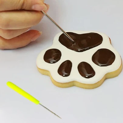 3入組隨機色廚房烘焙餅乾雕刻工具