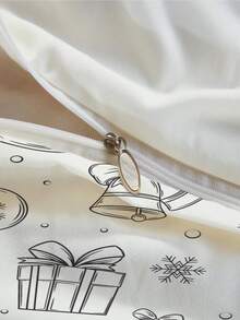 Christmas Pattern Duvet Cover Set Without Filler - Multicolor - View 4