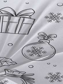 Christmas Pattern Duvet Cover Set Without Filler - Multicolor - View 5