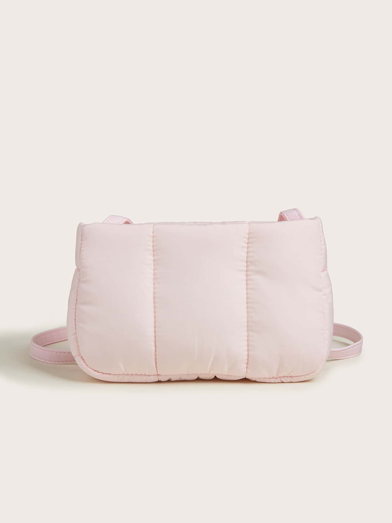 Girls Quilted Square Bag - Pink - View 1