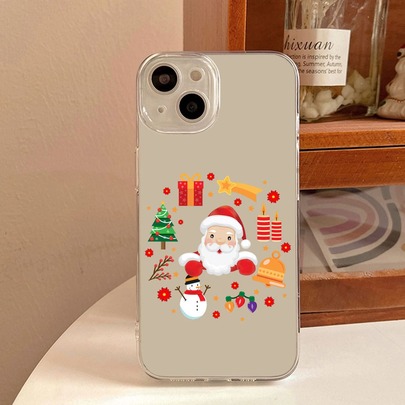 Christmas Cartoon Graphic Clear Phone Case