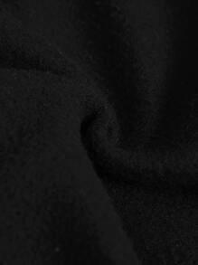 Manfinity LEGND Hombres Capucha con estampado de letra de hombros caídos con cordón - Negro - Ver 3